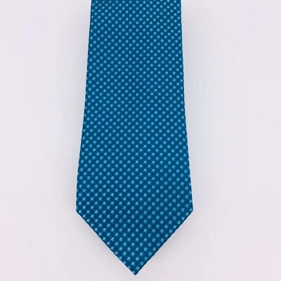 John Bartlett Statements 100% Silk Men’s Tie, Blue Geometric Pattern - Image 1 of 3