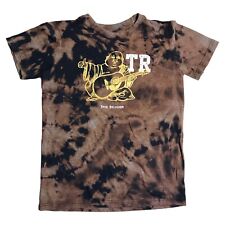 True Religion T-Shirt Youth L Short Sleeve Crew Neck Graphic Tie Dye Acid Wash