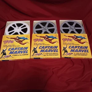 Rare HTF OOP Captain Marvel Shazam Standard 8mm Silent Film Lot Full Collection - Picture 1 of 2