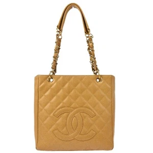 Chanel Beige Calfskin Petite Shopping Tote PST Chain Handbag 124594 - Picture 1 of 11