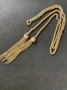 Necklace Vintage Lariat with Tassels - Picture 1 of 5