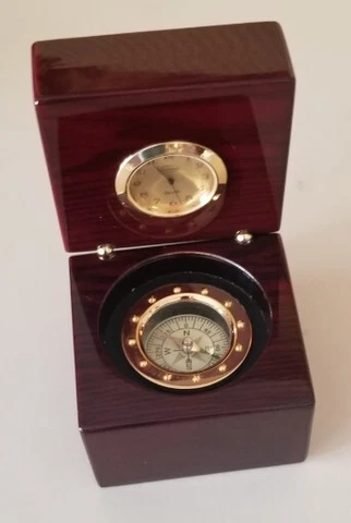 IBC Cherry Cola Since 1919 Wood Clock & Compass Cube Decorative Cover
