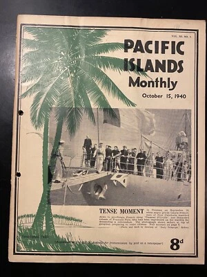 Oct 15 1940 Pacific Islands Monthly New Caledonia Banana Percy Edwards Fiji WWII - Image 1 of 4