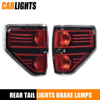 Fit For 2009-2014 Ford F150 Pickup  Rear Tail Lights Brake Lamps Left & Right Foto 1 de 4