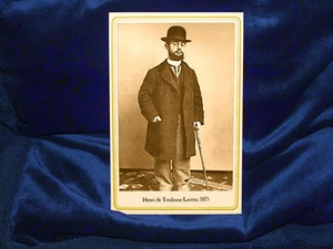 HENRI DE TOULOUSE-LAUTREC 1875 Post-Impressionist Artist Cabinet Card Photo RP - Picture 1 of 2