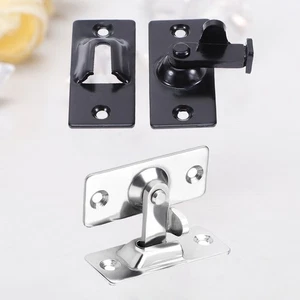 2Pcs Stainless Steel Door Latch Bolt Security Lock Black Silver - Picture 1 of 11