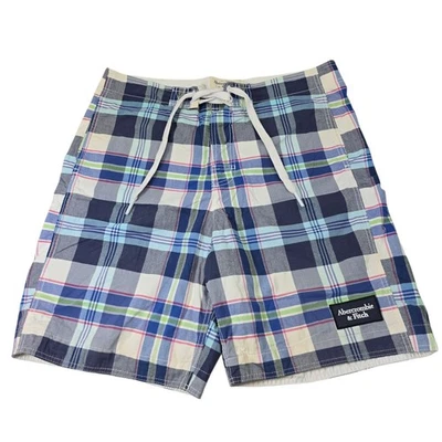 Abercrombie & Fitch Mens XL Plaid Board Shorts Swim Trunks - Image 1 of 4