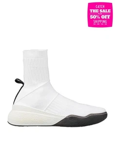 RRP€525 STELLA MCCARTNEY Sock Like Sneakers US8 UK5 EU38 White Logo Flat - Picture 1 of 9