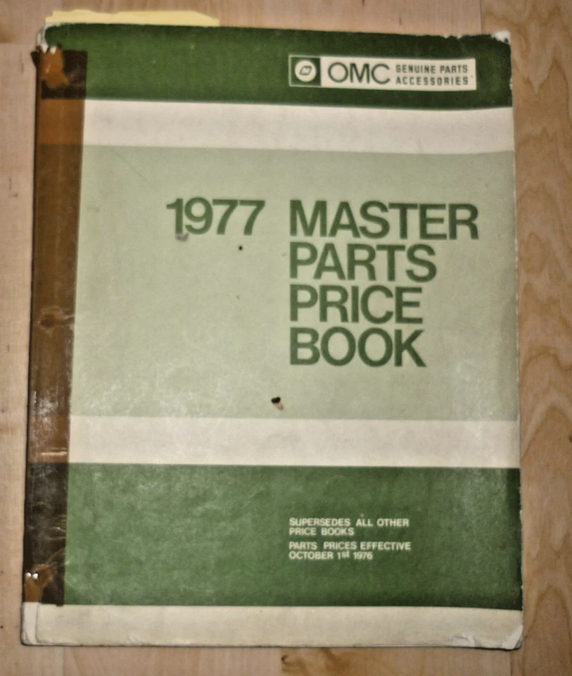 Libro de precios Master Parts 1977 OMC accesorios de piezas originales - Imagen 1 de 1
