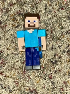 2015 Minecraft Steve Actionfigur Spielzeug Kunststoff Mattel - 5" groß - Bild 1 von 1