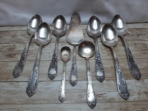 Vintage Solingen Rostfrei Versilbert 90 deutsches Besteck 9 Teile Servierset - siehe Bilder - Bild 1 von 10