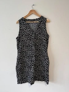 GEORGE Animal Print Sleeveless Linen Dress - 12/L - Picture 1 of 9