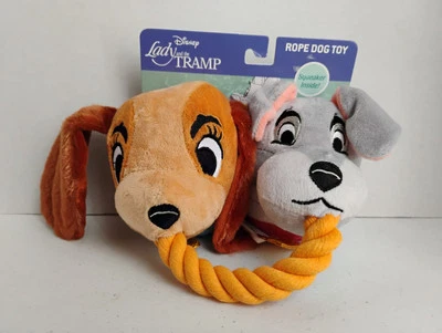 Disney Lady & The Tramp Rope SqueakerToy - Juguete para perro cachorro NUEVO Foto 1 de 3