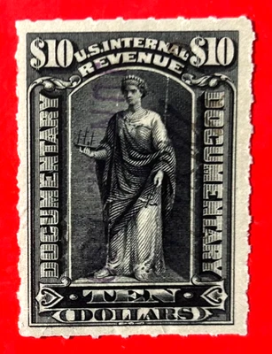 US Sc#R176 1898 Documentary Used VLH mark VF (2-319) - Image 1 of 3