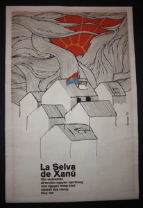 XANU JUNGLE Raro Original Cubano Póster para Película de la Guerra de Vietnam del Norte CUBA - Imagen 1 de 7