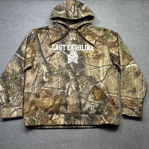 Under Armour Hoodie Men Large Loose Realtree Camo Fleece Lined ECU Pirates L Cover