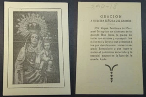 ALTE SELIGE UNSERE LIEBE FRAU VOM BERG KARMEL HEILIGE KARTE ANDACHTSBILD SANTINI CC1909 - Bild 1 von 3