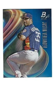 Justin Verlander 2018 Bowman Platinum Parallel Blue Card, # 95,#132/150 - Picture 1 of 2