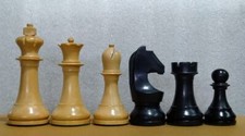 World championship Chess Pieces Only - Weighted Ebonised Boxwood Knight Series