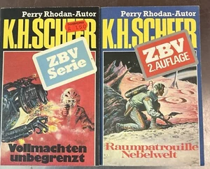 LOT of 2 K H Scheer-ZBV Paperback #10 & 16 1978 PERRY RHODAN AUTHOR PABEL SCFI - Foto 1 di 7