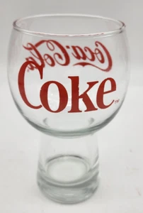 Vasos de copa con vástago de pedestal de Coca-Cola de 16 oz logotipo rojo tirón de soda - Imagen 1 de 8