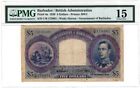 Barbados $5 KGVI 1939 PMG 15