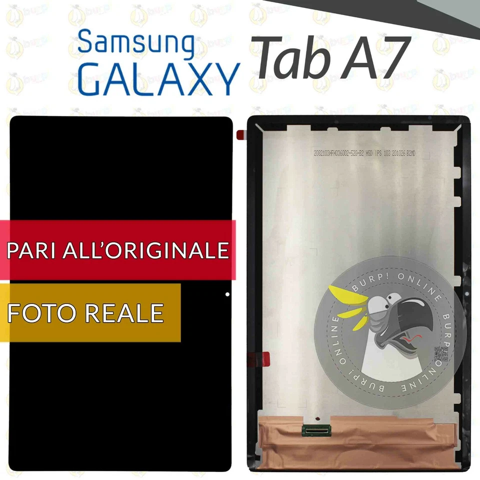 DISPLAY SAMSUNG GALAXY TAB A7 SM-T500 SM-T505 TOUCH SCREEN SCHERMO LCD VETRO - Immagine 1 di 2