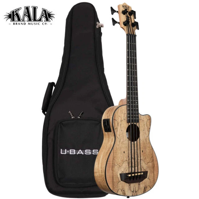 Kala Spalted Maple Acoustic-Electric U-BASS-UBASS-SP-MAPL-FS