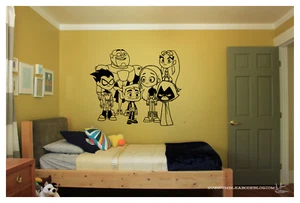 Teen Titans Wall Vinyl Home Decor Art Decal 28"x22" Colors - Picture 1 of 3