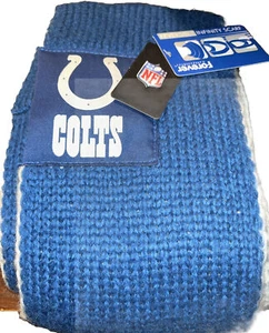 NFL Indianapolis Colts Knit Scarf Infinity Loop Team Colors Reversible FOCO NEW - Picture 1 of 7