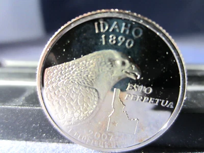 2007-S Idaho CLAD Quarter MIRROR PROOF Upper Grading Ranges - Image 1 of 2