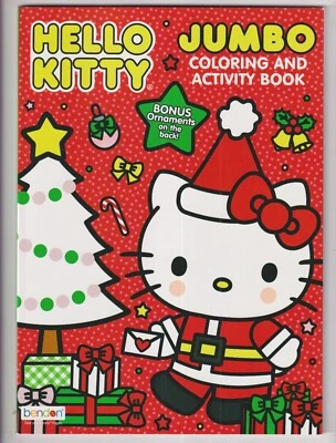 Hello Kitty Jumbo Coloring and Activity Book Bonus Ornaments on the back!  (Chil - Image 1 of 2