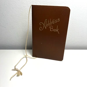 Vintage Marquette Miniature Address Book Blank Unused Brown Made In USA 1-122 - Picture 1 of 5