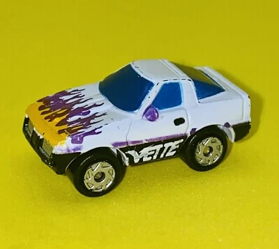 Vintage Micro Machines 80's Corvette White Purple Yellow Flames 1989 Galoob - Image 1 of 4