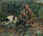 Pyotr Konchalovsky A4 Photo the night watchman with a dog ivan payala 1923