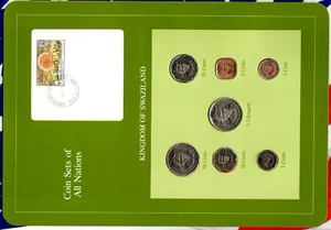 Coin Sets of All Nations Swaziland 1975-1982 w/card 20 cents, 1 Lilangeni 1979 - Picture 1 of 4
