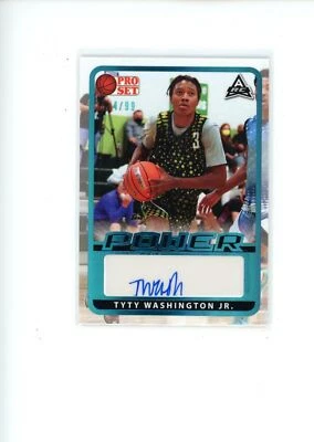 2021-22 Leaf Pro Set Power TyTy Washington #BA-TWJ Rookie ARC Platinum Auto 4/99 - Image 1 of 2