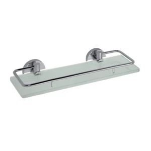 Estante de vidrio BOMEGA latón cromo pulido para baño y cocina >> para perforar - Imagen 1 de 7