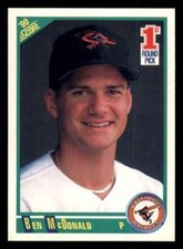 1990 Score Ben McDonald RC Baltimore Orioles #680