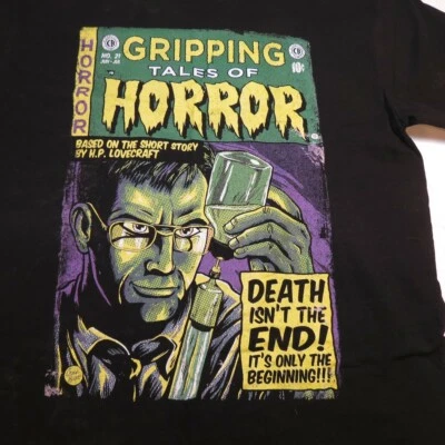 CAMISETA DE DISEÑO DE HUMANOS AGARRANDO CUENTOS DE HORROR EVIL SCIENTIST Para Hombre L  Foto 1 de 3