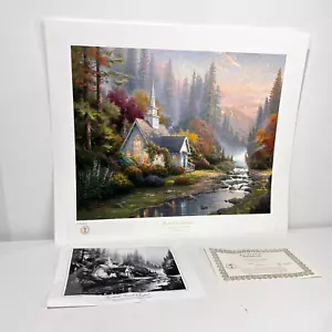 Thomas Kinkade Lithograph- "Foothill Forest Chapel" # 1719/2950 COA Signed - Picture 1 of 10