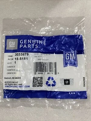 For GM OEM AC A/C Air Conditioner-Orifice Tube 3033879/AC Delco #15-5151 - Image 1 of 3