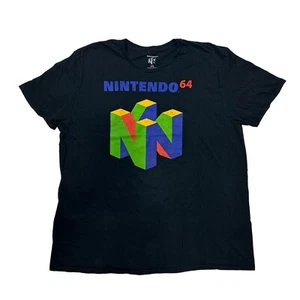 Nintendo 64 Graphic T-Shirt Men XXL Black N64 Retro Gamer Classic Nostalgic Tee - Picture 1 of 6