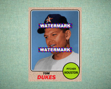 Tom Dukes Houston Astros 1968 Style Custom Baseball Art Card