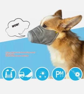 3PCS Anti-fog Haze Pet Dog Mask Outdoor Gray 4 Layers Mouth Mask Anti Dust Gas - Picture 1 of 7