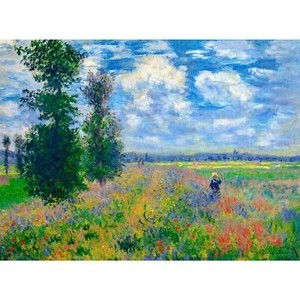 Claude Monet, Poppy Fields Argenteuil, 1875, Pearl Photo Paper, 18" x 24" - Picture 1 of 10