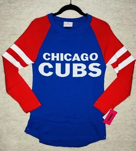 Chicago Cubs Damen gestreifte Langarm Tunika Größe Small MLB Merch. Neu Mit Etikett - Bild 1 von 14