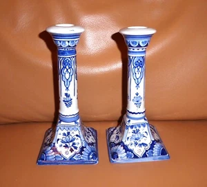 !!!!! ROYAL DELFT DE PORCELENE FLES 2 SCHÖNE KERZENLEUCHTER KERAMIK !!!!! - Bild 1 von 3