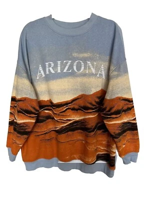 Suéter Top H&M Mujer Manga Larga Azul/Naranja Arizona Gráfico Talla XL Usado Foto 1 de 4