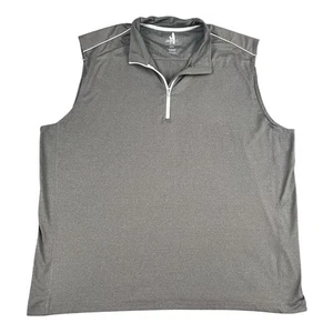 Johnnie-O Mens Grey Sleeveless 1/4 Zip Vest Sz XXL - Picture 1 of 3